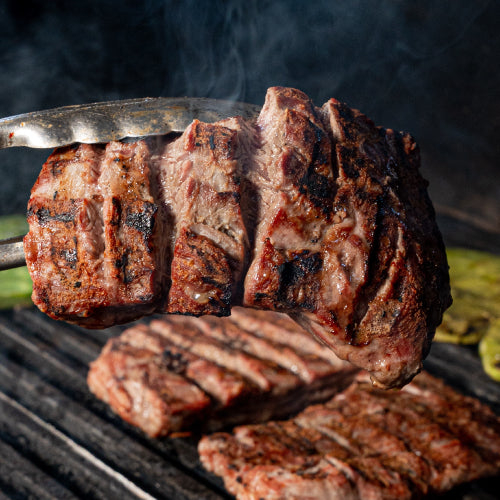 Grilled Carne Asada Marinated Bavette Steak